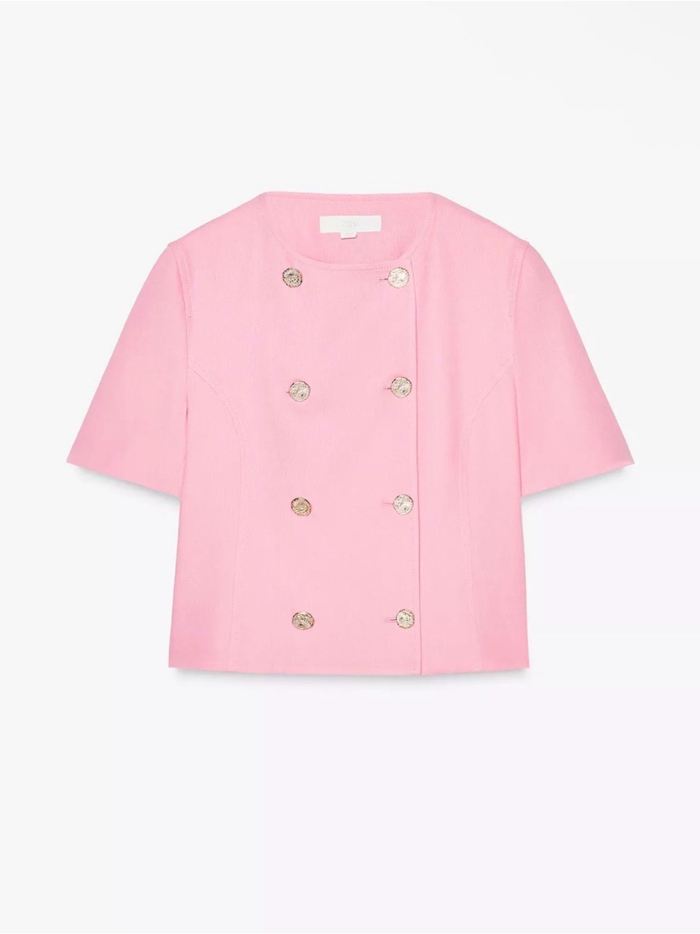 Zara SHORT SLEEVE DOUBLE BREASTED BLAZER